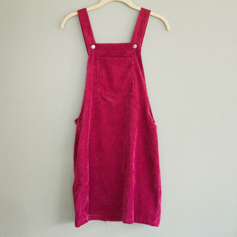 Wine Colored Corduroy Mini Dress